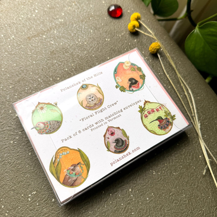 Floral Flight Crew Card Set
