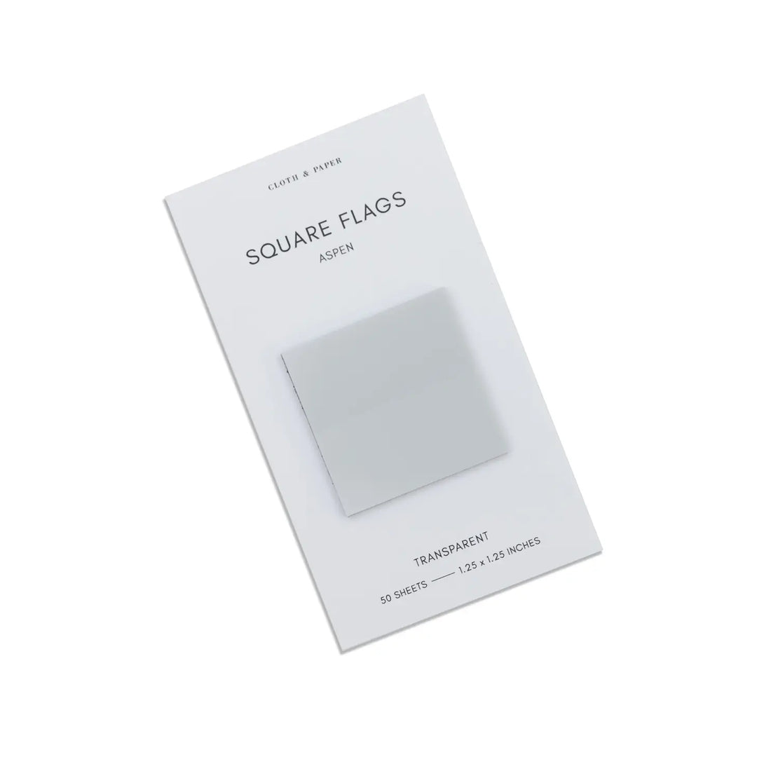 Mini Square Transparent Page Flags - Aspen