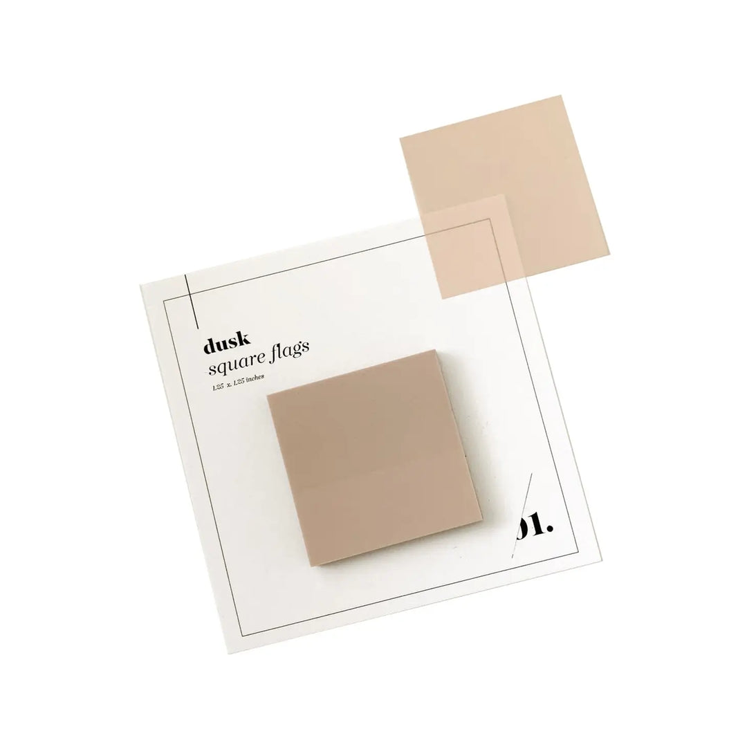 Mini Square Transparent Page Flags - Dusk
