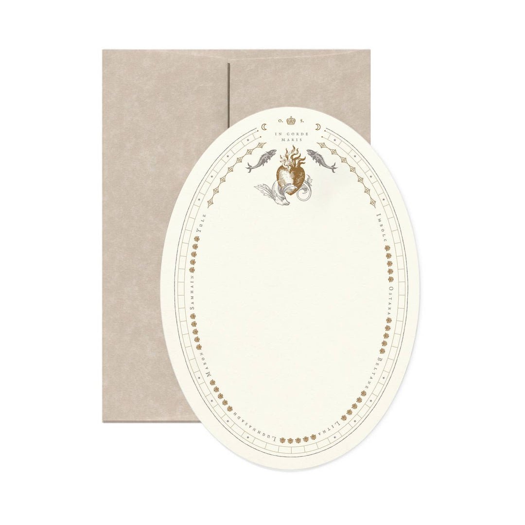 In Corde Maris - In the Heart of the Seas Oval Card