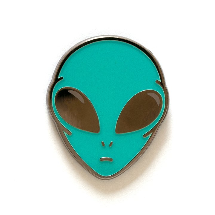 Alien Enamel Pin - (GLOW-in-the-dark)