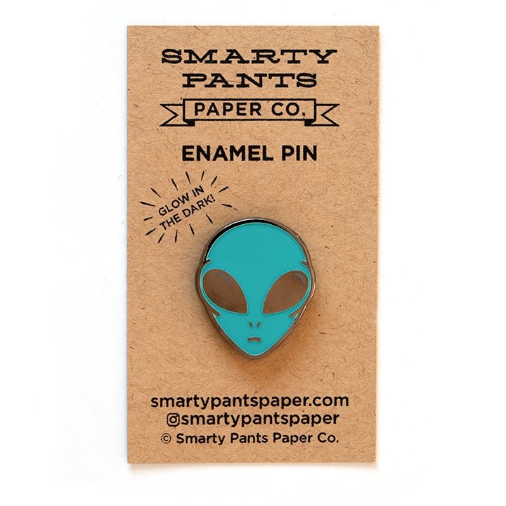 Alien Enamel Pin - (GLOW-in-the-dark)