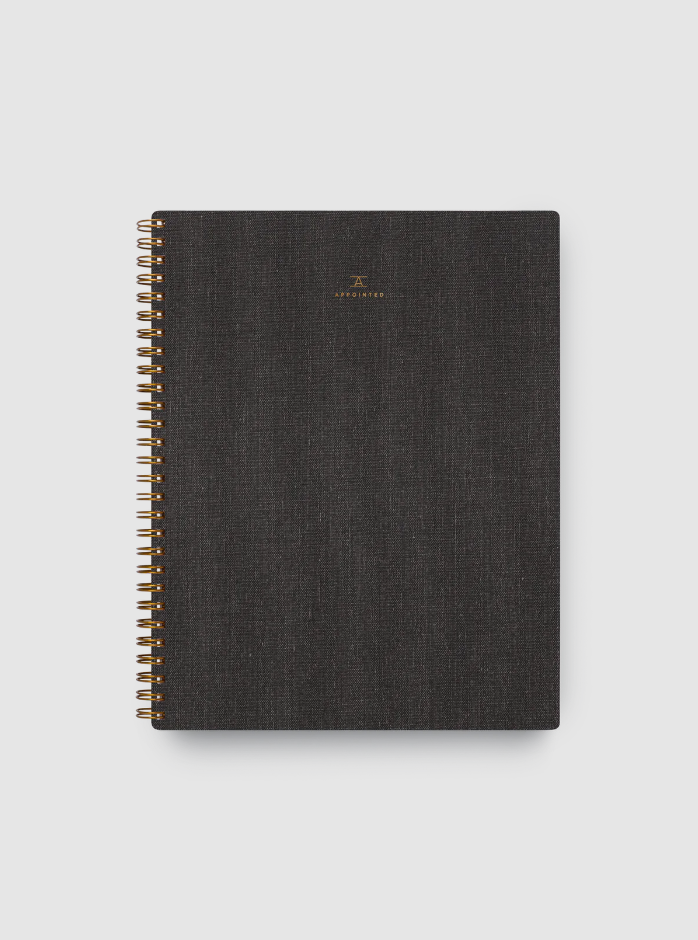 Appointed Lined Notebook - Charcoal Gray