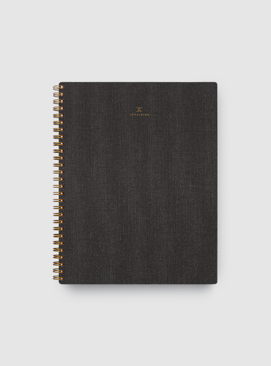 Appointed Lined Notebook - Charcoal Gray