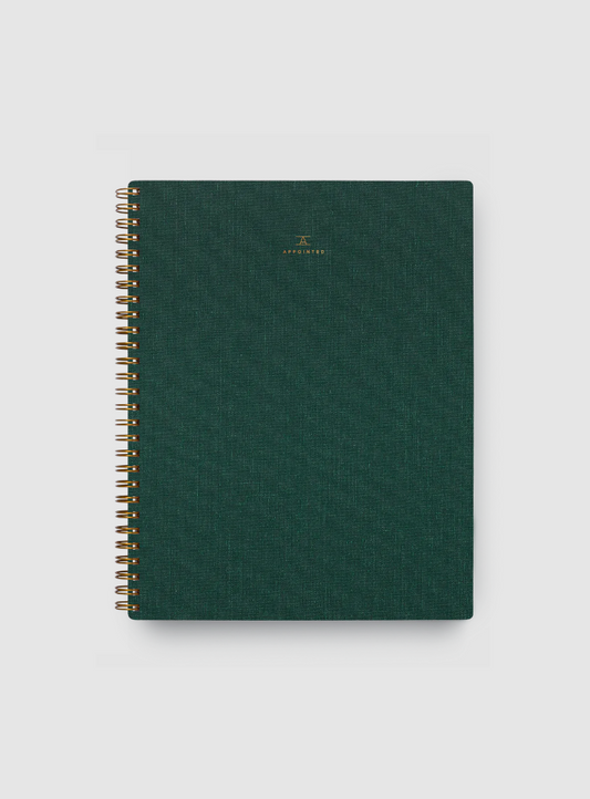 Appointed Lined Notebook - Hunter Green