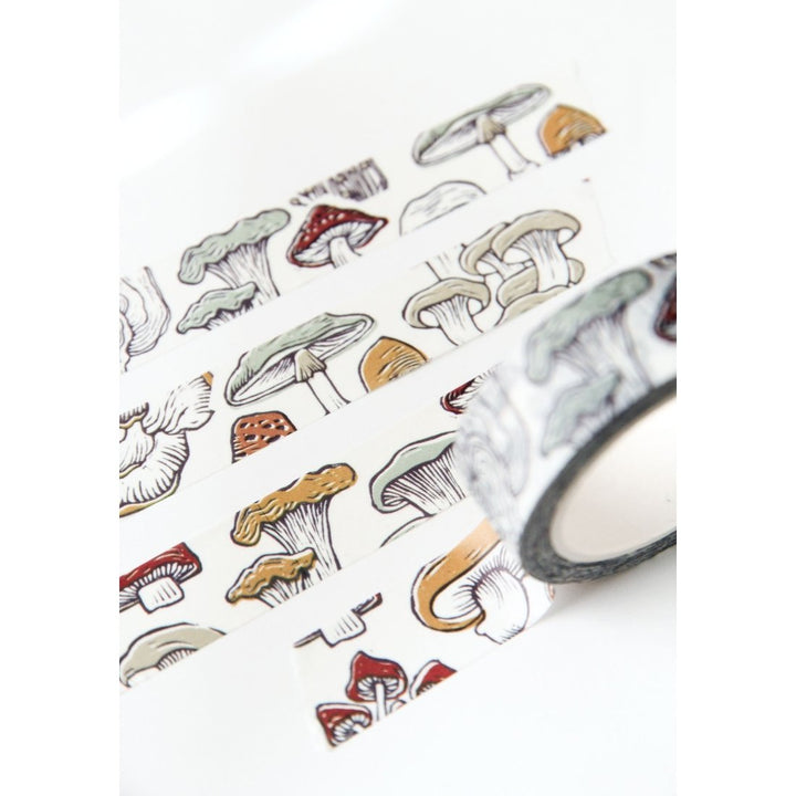 Block Print Mushroom Washi Tape