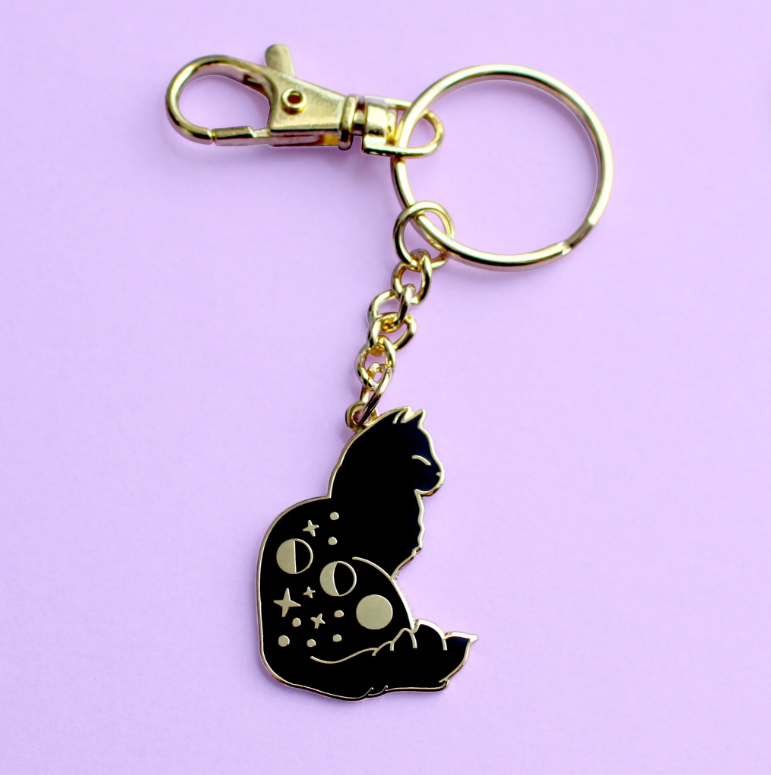 Celestial Cat Keychain