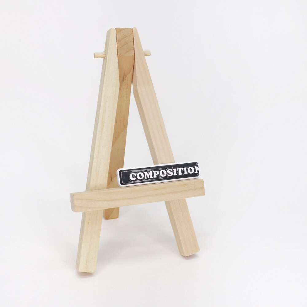Show off your art + design lingo with this composition is everything pin. Whether you’re heading to a coffee shop, the studio, or your local museum, let the world know you see everything.