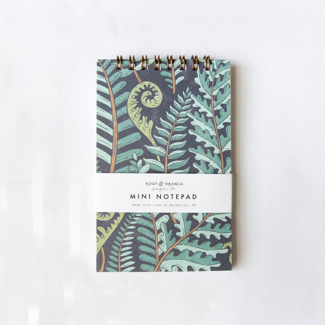 Forest Fern Mini Spiral Notepad
