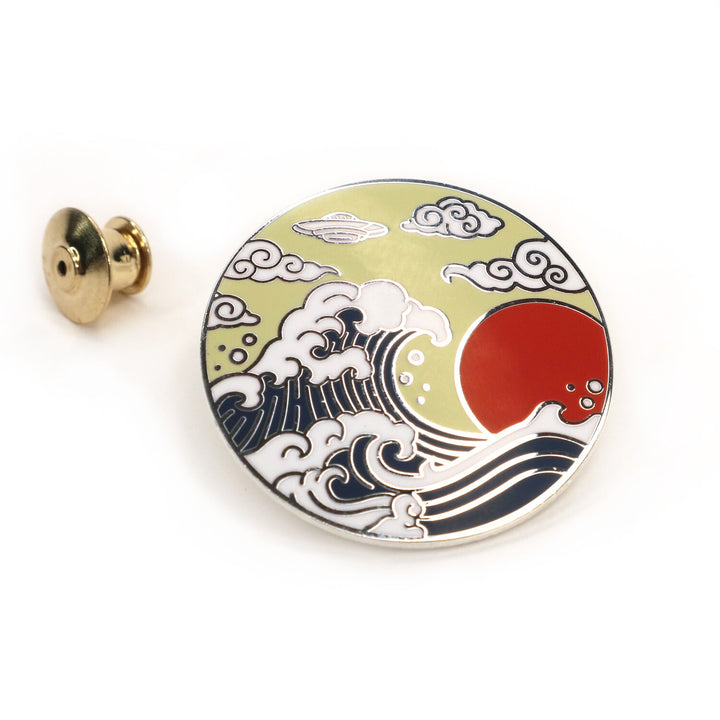 Great Alien Wave Pin