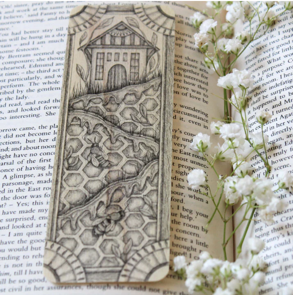 House on the Hive Wood Bookmark