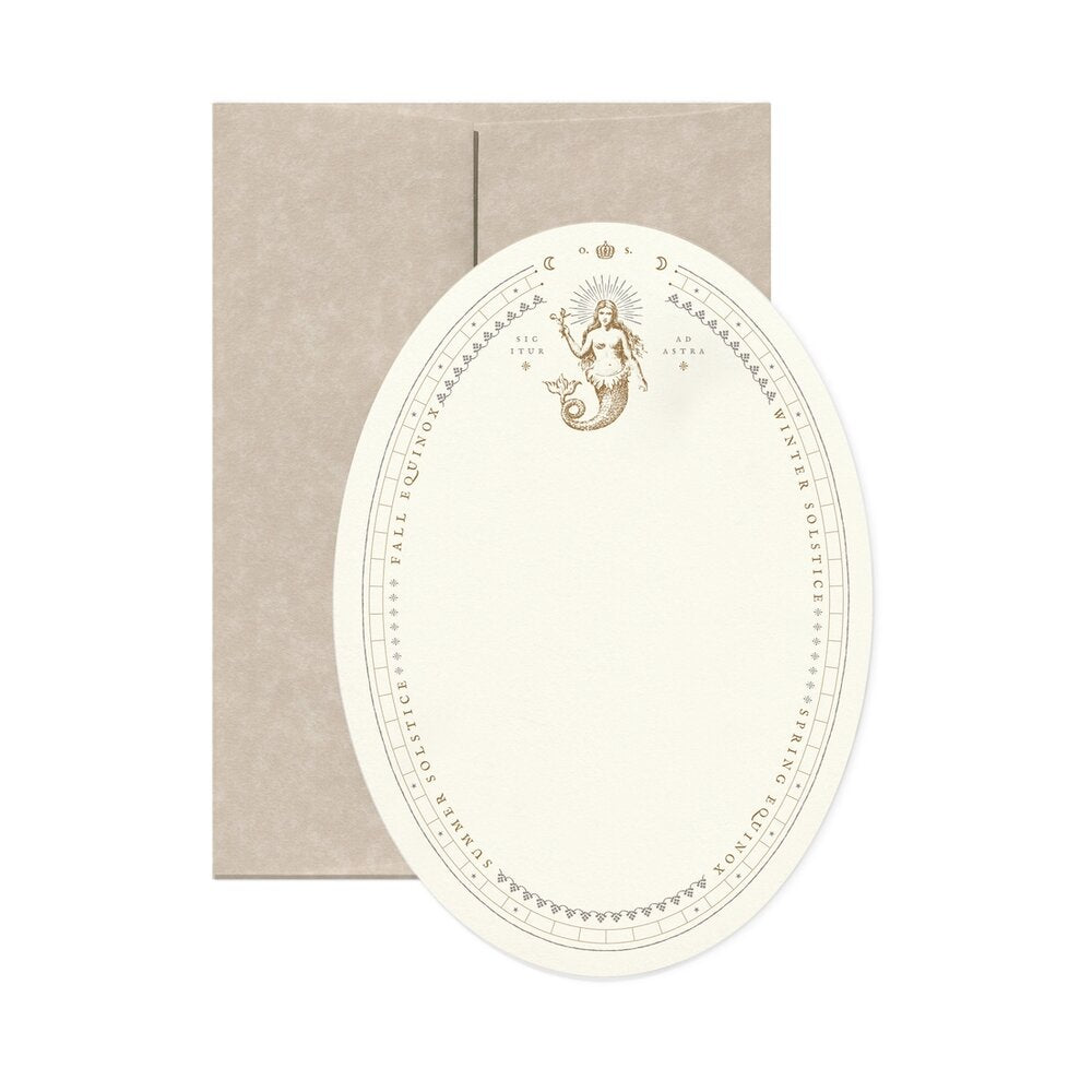 Sic Itur Ad Astra - Thus One Journeys to the Stars Oval Card