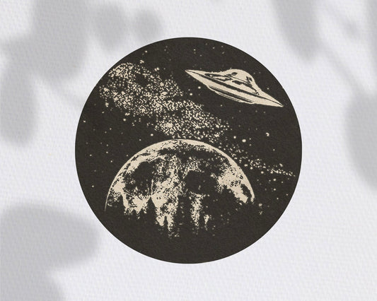 Milky Way Saucer Sticker