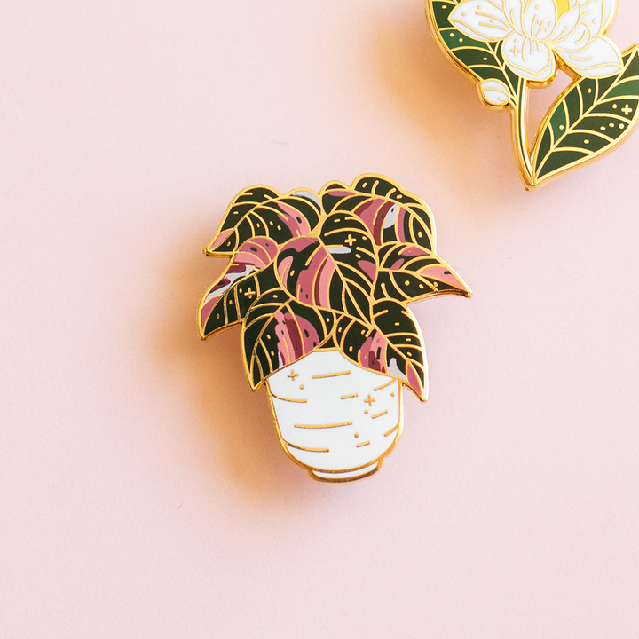 Philodendron Pink Princess Pot Pin