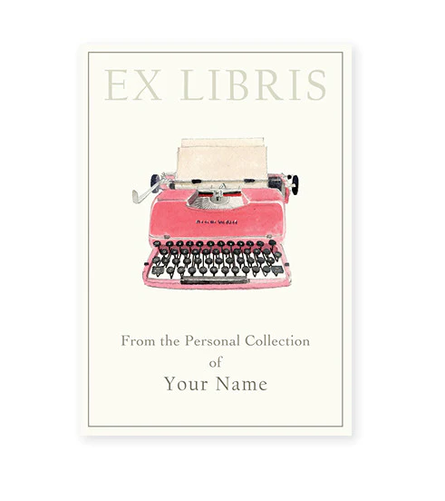 Retro Typewriter Bookplate