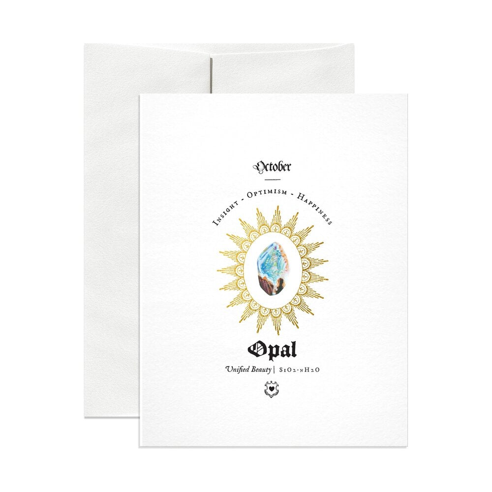 Sacred Birthstone Cards - Opal October