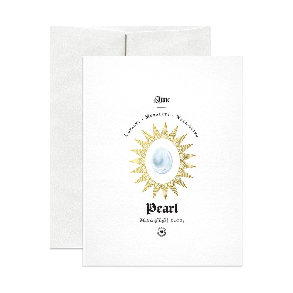 Sacred Birthstone Cards - Pearl June