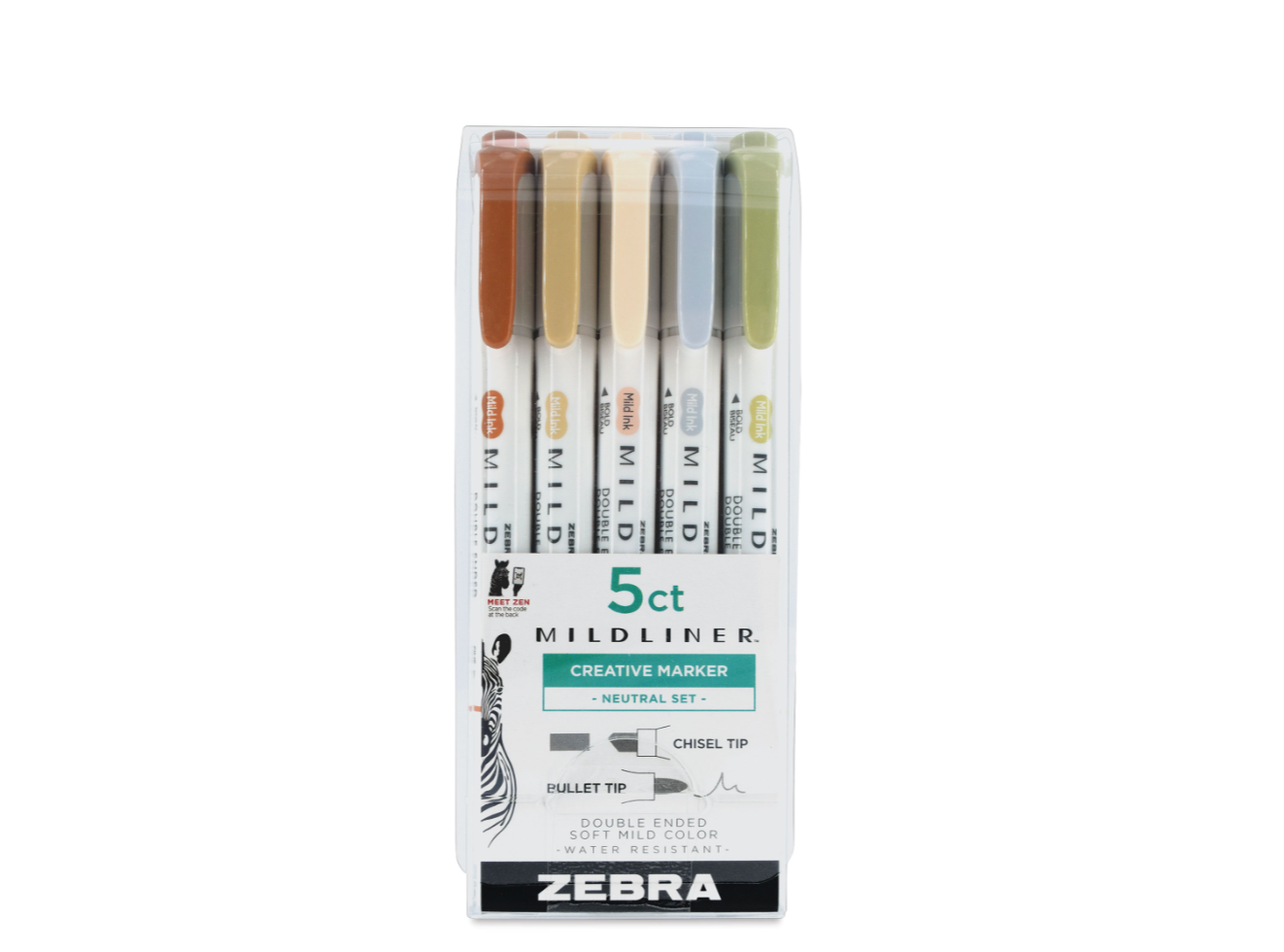 Zebra Mildliner Highlighter Pens - 5 Color Set