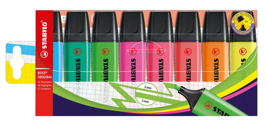 Stabilo Boss Highlighter - Neon 8 Pack