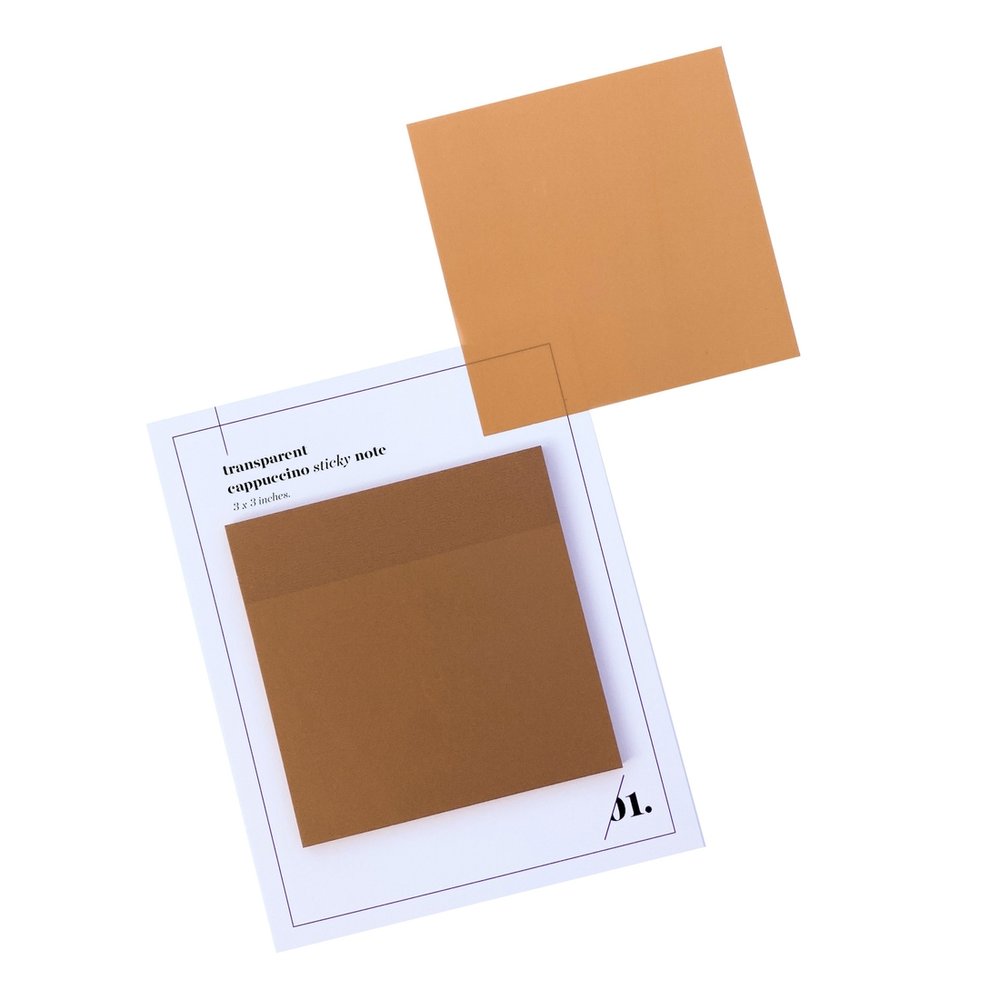 Transparent Sticky Notes - Cappuccino