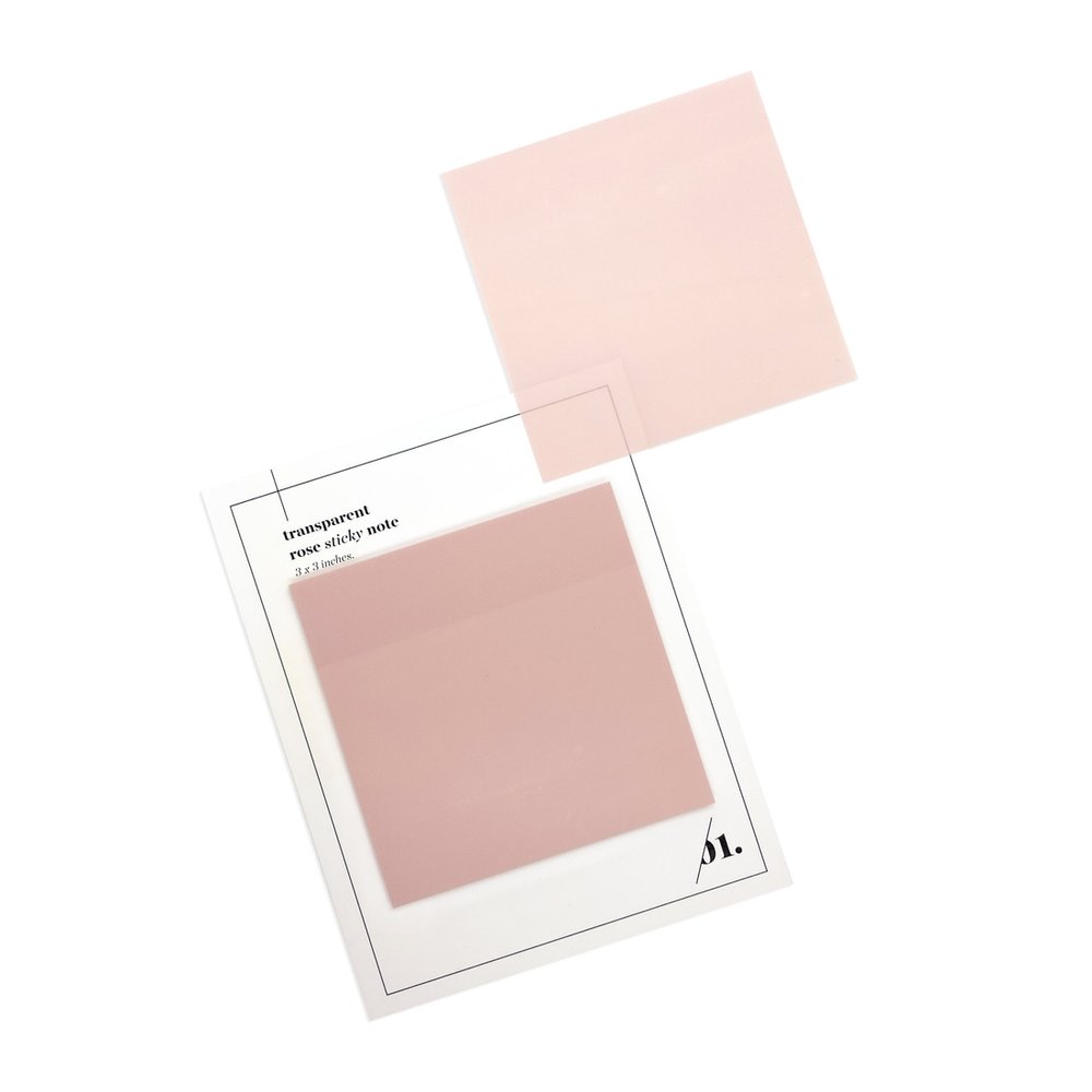 Transparent Sticky Notes - Rose