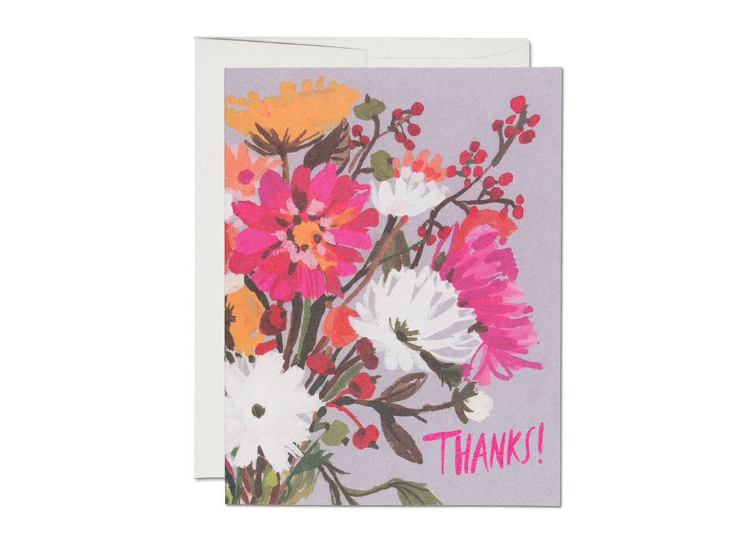 Vintage Thanks Bouquet Card