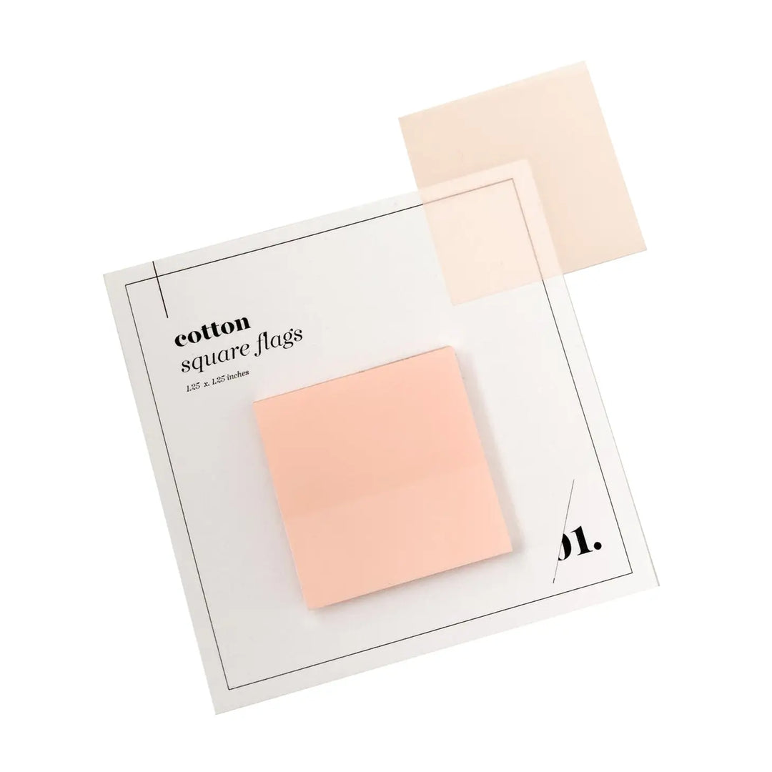 Mini Square Transparent Page Flags - Cotton