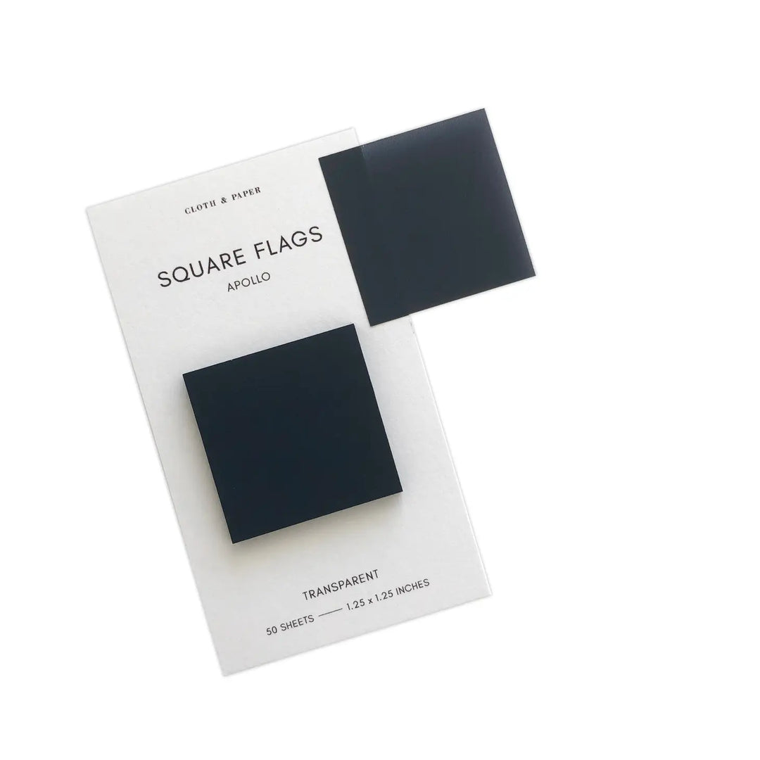 Mini Square Transparent Page Flags - Apollo
