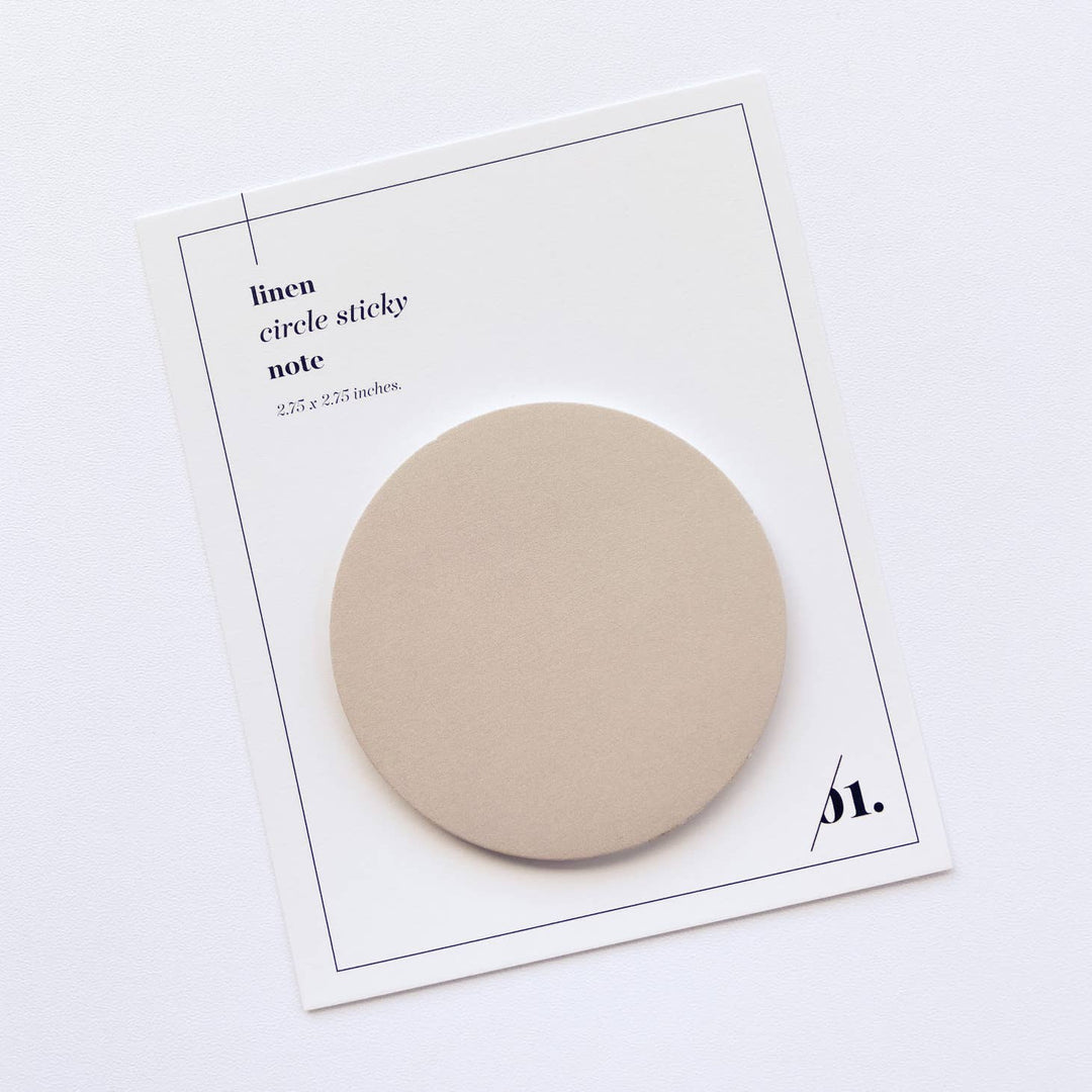 Circle Sticky Notes - Linen