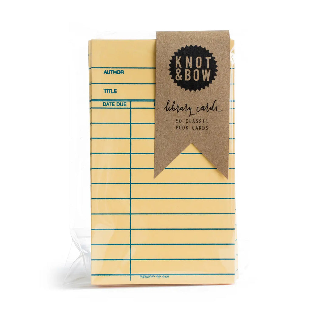 Library Cards - Yellow