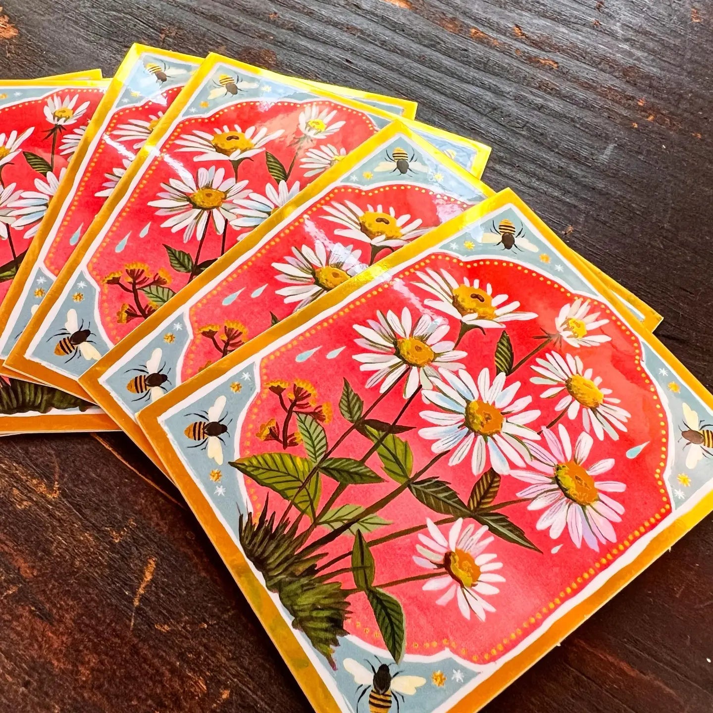 Bee Grateful for Daisies Sticker