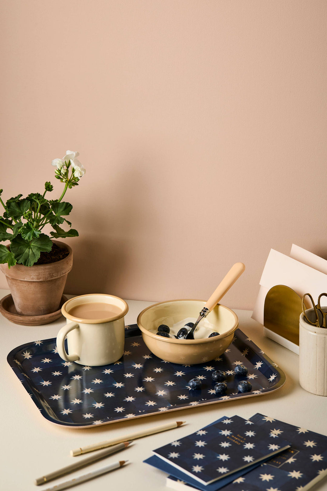 Navy Celestial Star Medium Tray