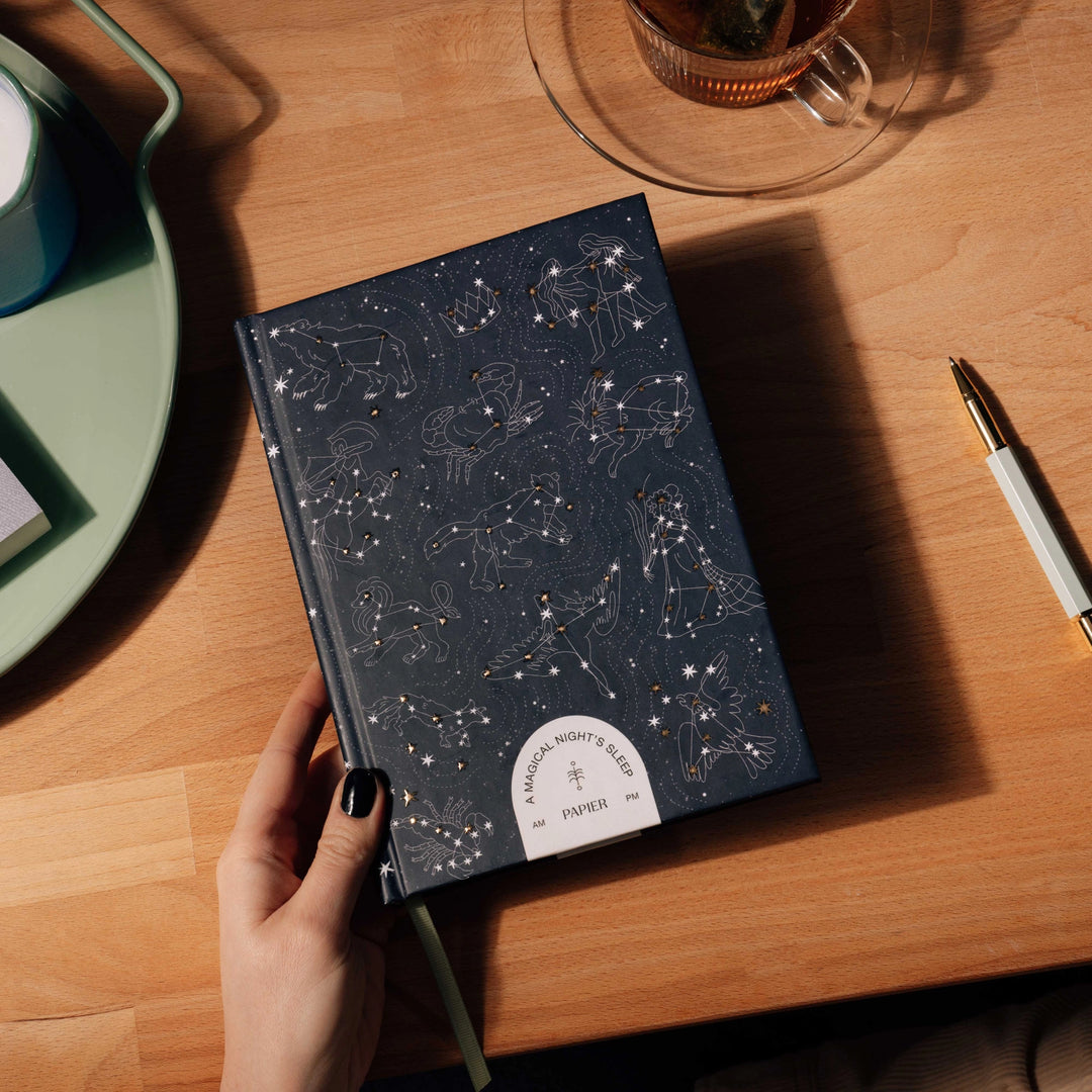 Papier Zodiac Foiled Guided Sleep Journal
