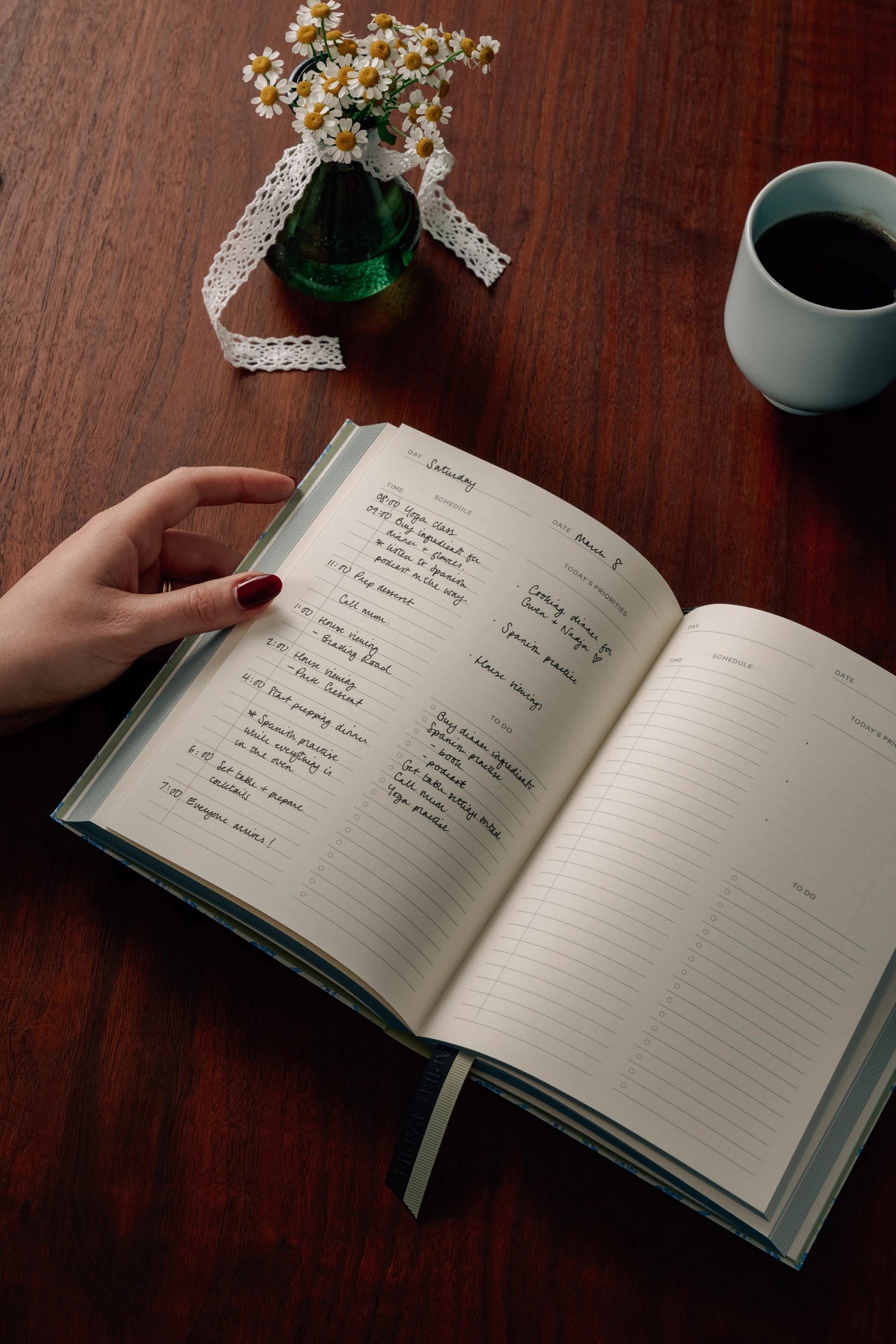 Scripted Floral Page-A-Day-Planner