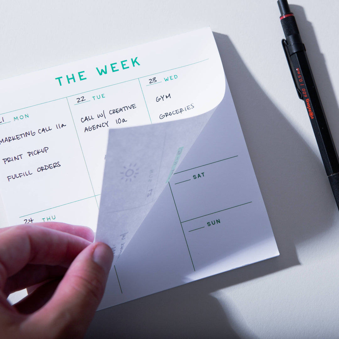 Utilitarian Weekly Planner Notepad - Small