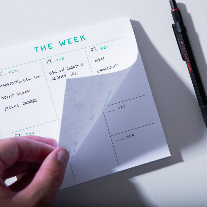 Utilitarian Weekly Planner Notepad - Small