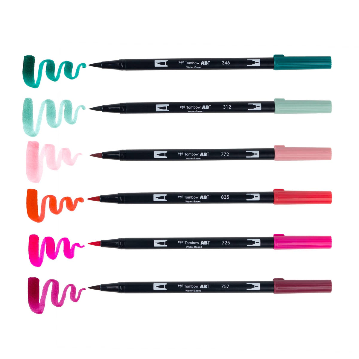 Tombow Dual Brush Pens - Very Berry 6 Pack