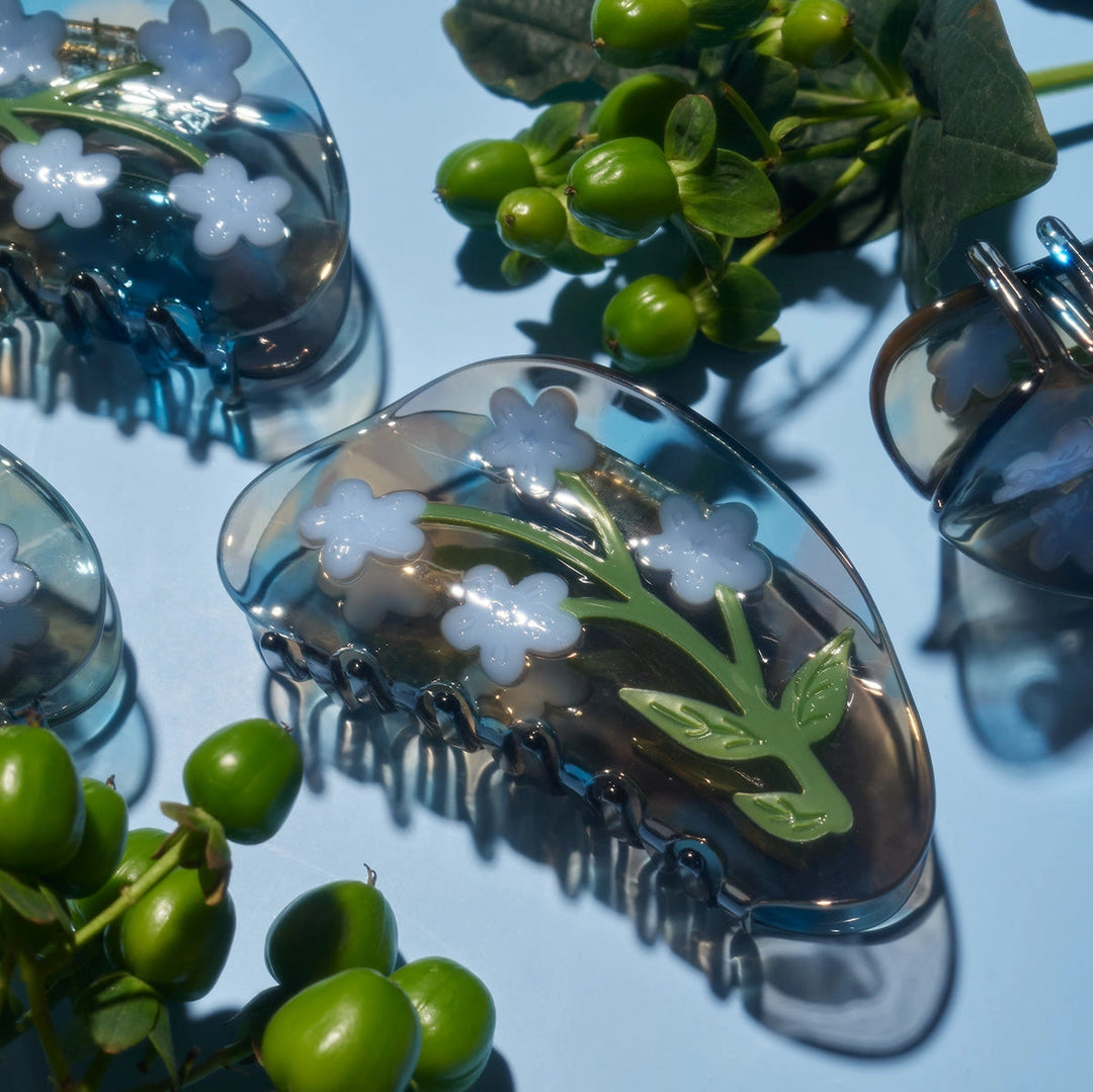 Forget-Me-Not Floral Hair Claw Clip