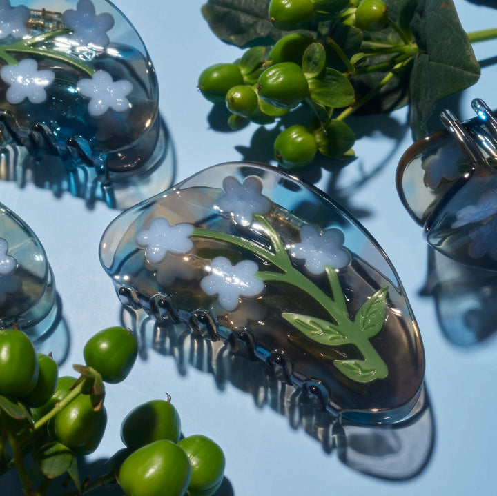 Forget-Me-Not Floral Hair Claw Clip