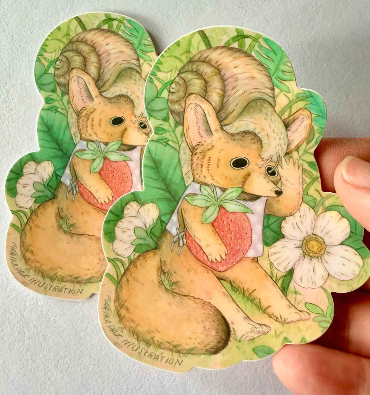 Snail and Fox Friends Sticker