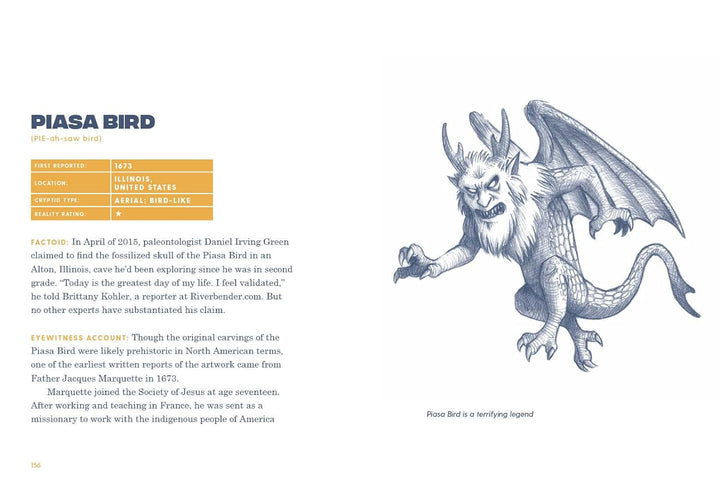 Cryptid Creatures Book - A Field Guide To 50 Fascinating Beasts