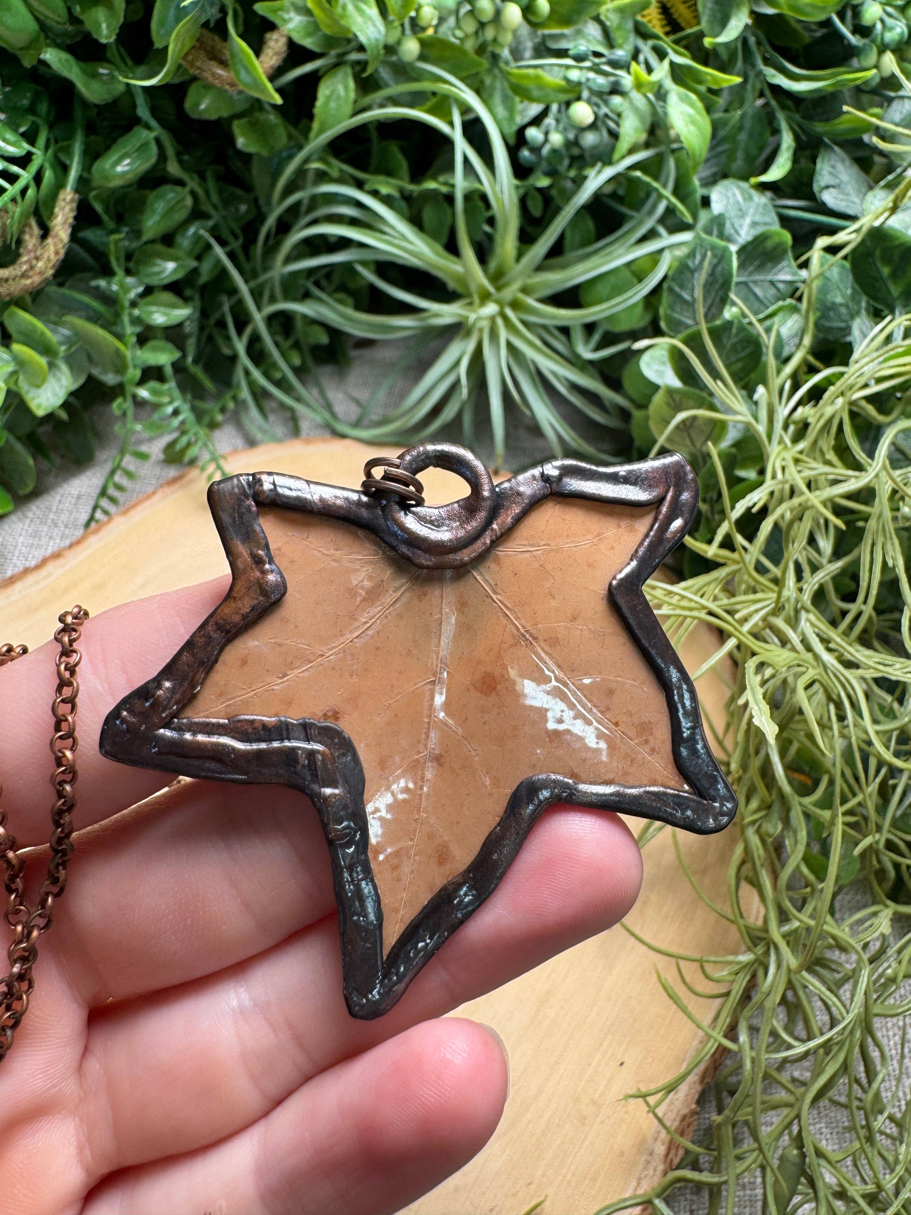 Leaf and Labradorite Necklace