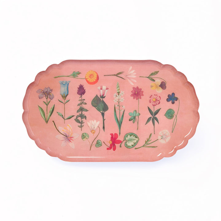 Festival of Flowers - Scalloped Enamel Tray