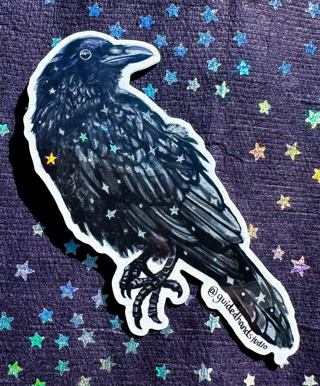 Holographic Raven Sticker