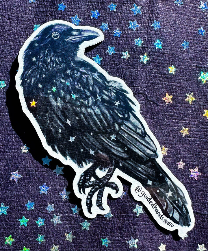 Holographic Raven Sticker