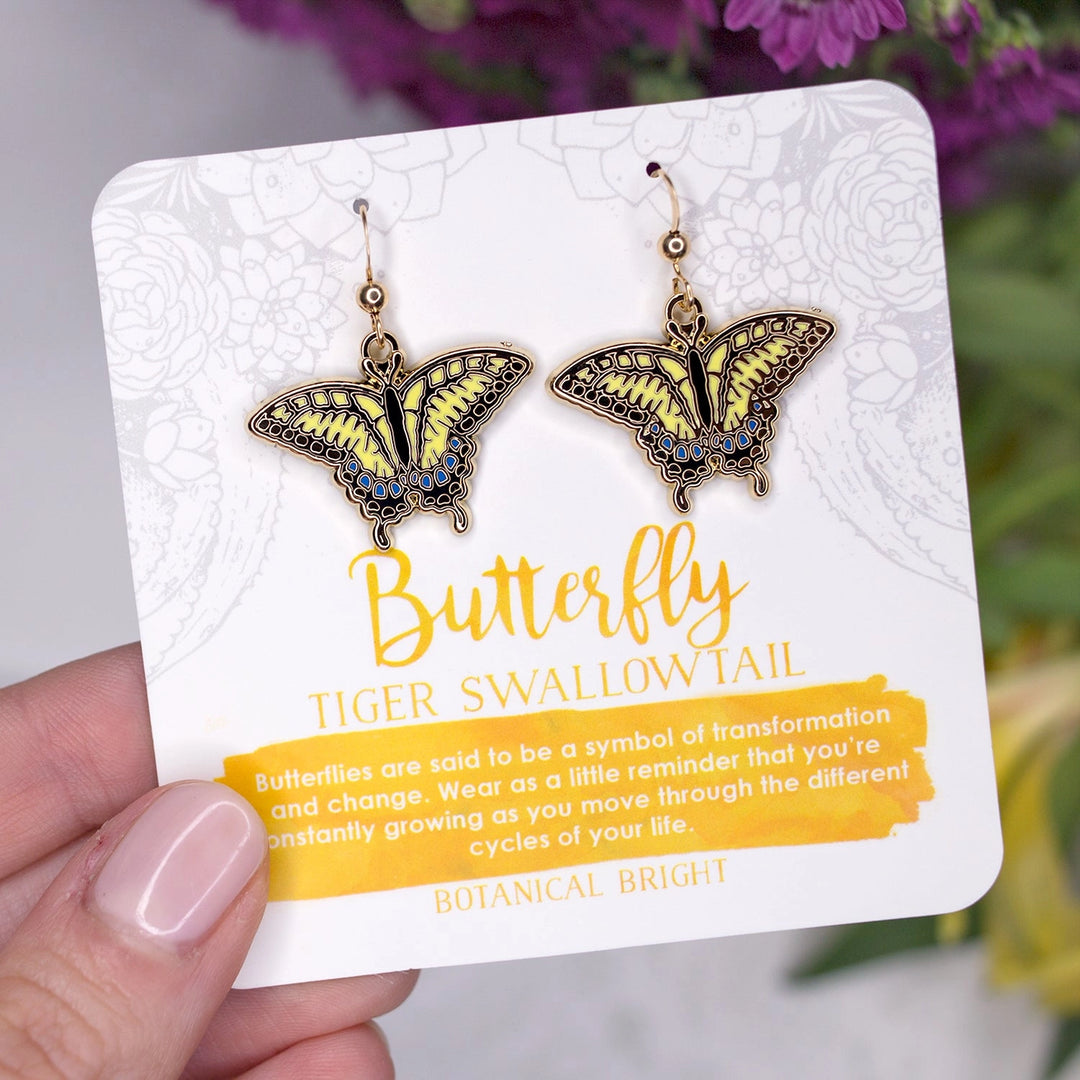 Swallowtail Butterfly Dangle Earrings