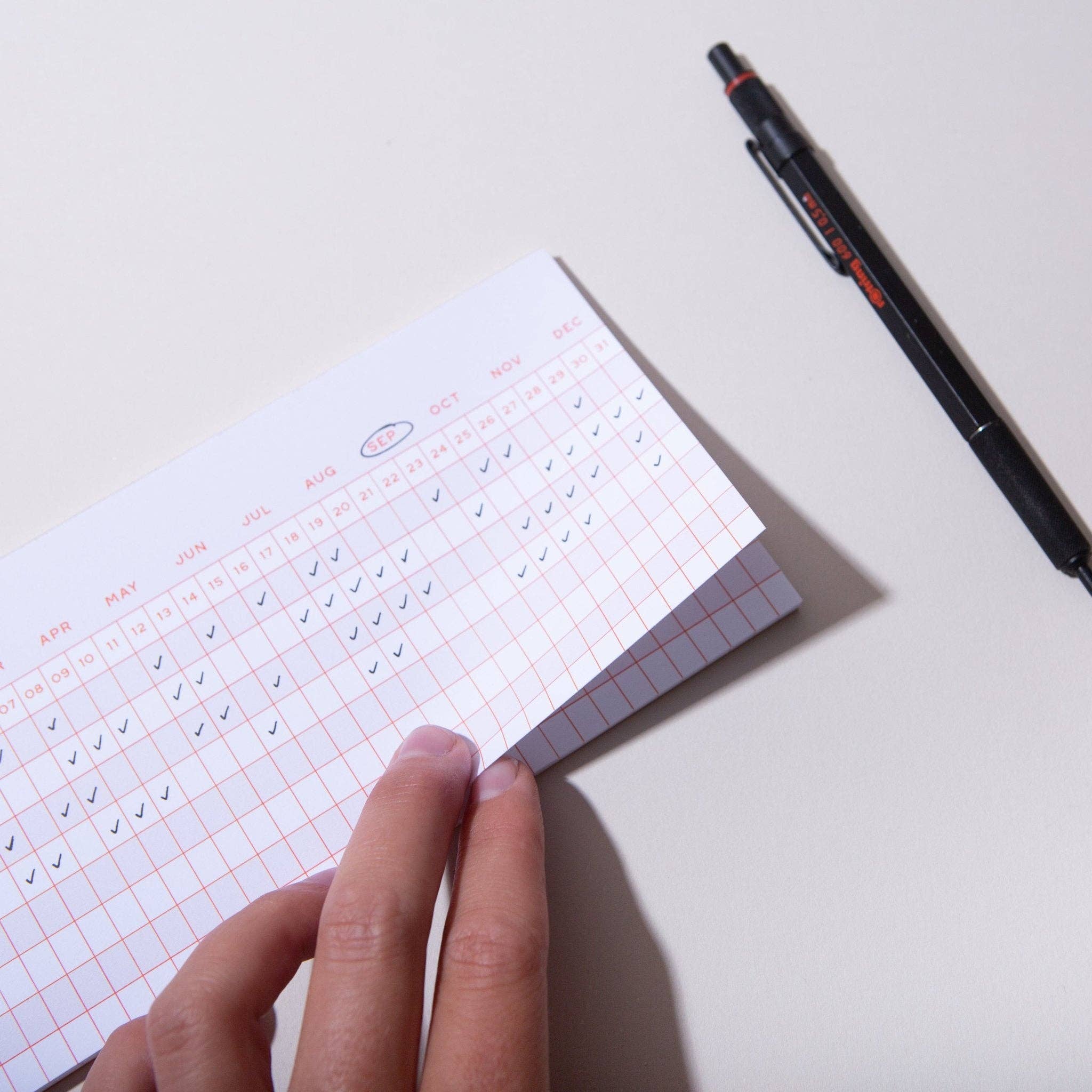Utilitarian Habit Tracker Notepad
