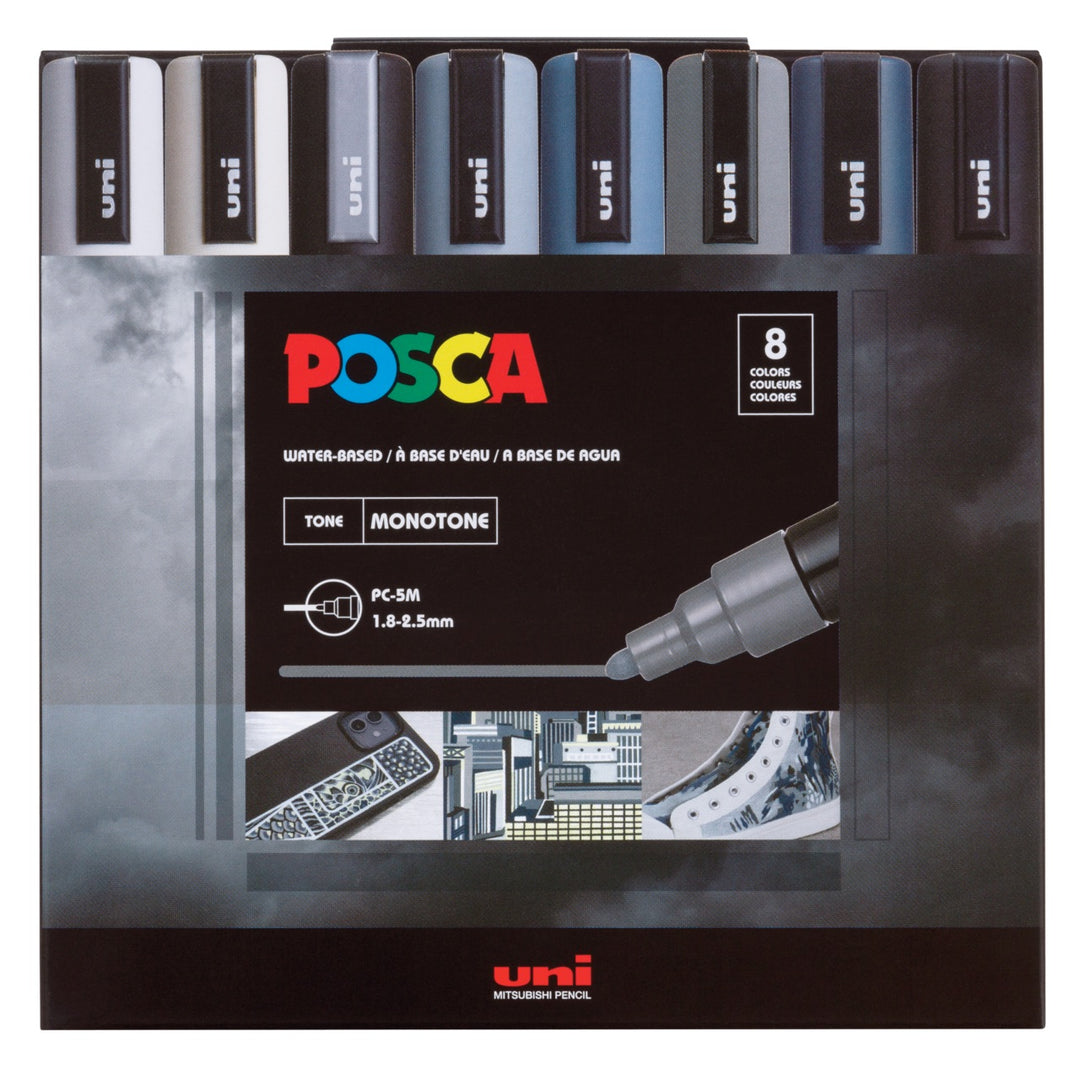 Posca Paint Pen Set - Monotone PC-5M - Ghost's Graveyard