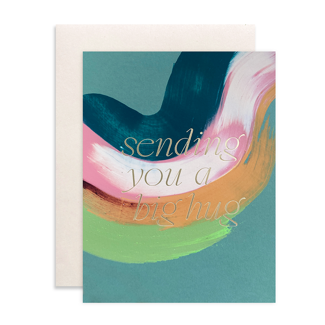 Big Hug Hand Painted Card - Large