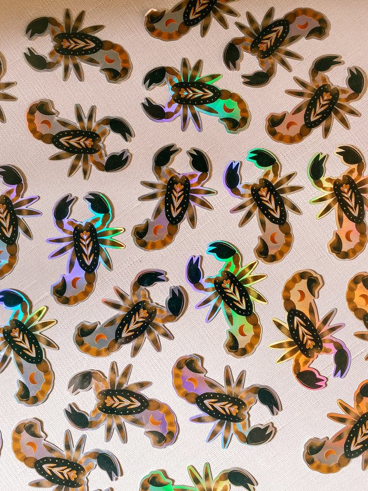 Desert Familiar Scorpion Holographic Sticker